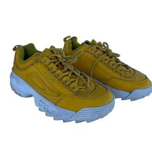 Fila Womens Disruptor 2 5FM00079-743 Yellow Casual Shoes Sneakers Size 7